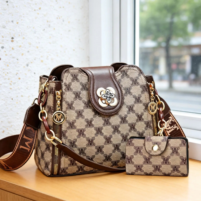 Women Bags For Work - حقيبة كتف مطبوعة بتصميم عتيق، حقيبة