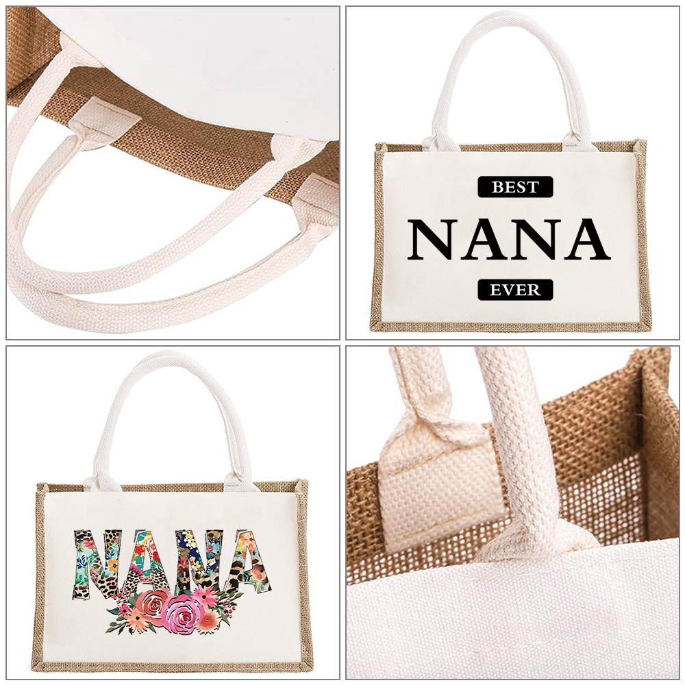 Women Bags Jute - حقيبة الجوت العتيقة، حقيبة تسوق من