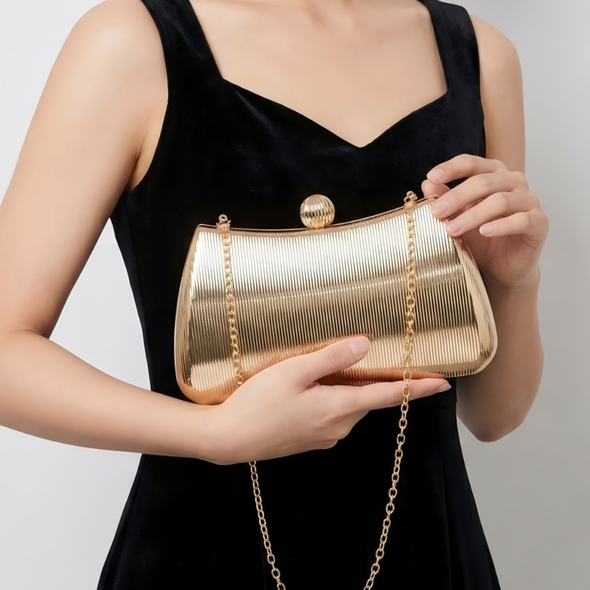 Women Bags Gold - حقيبة يد نسائية أنيقة وفاخرة للسهرات،