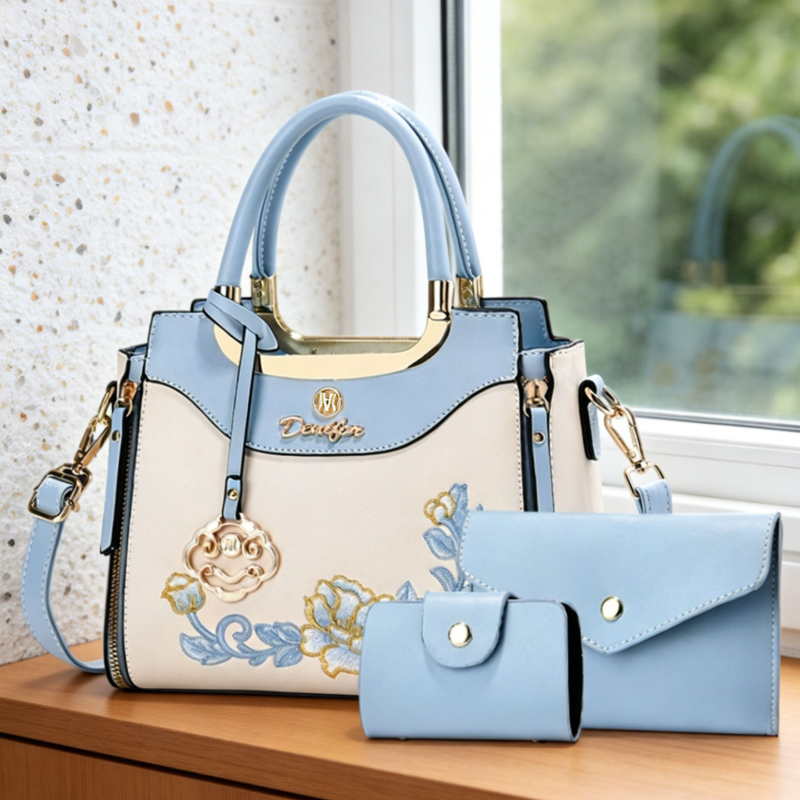 Women Bags For Work - مجموعة من 3 حقائب يد مطرزة