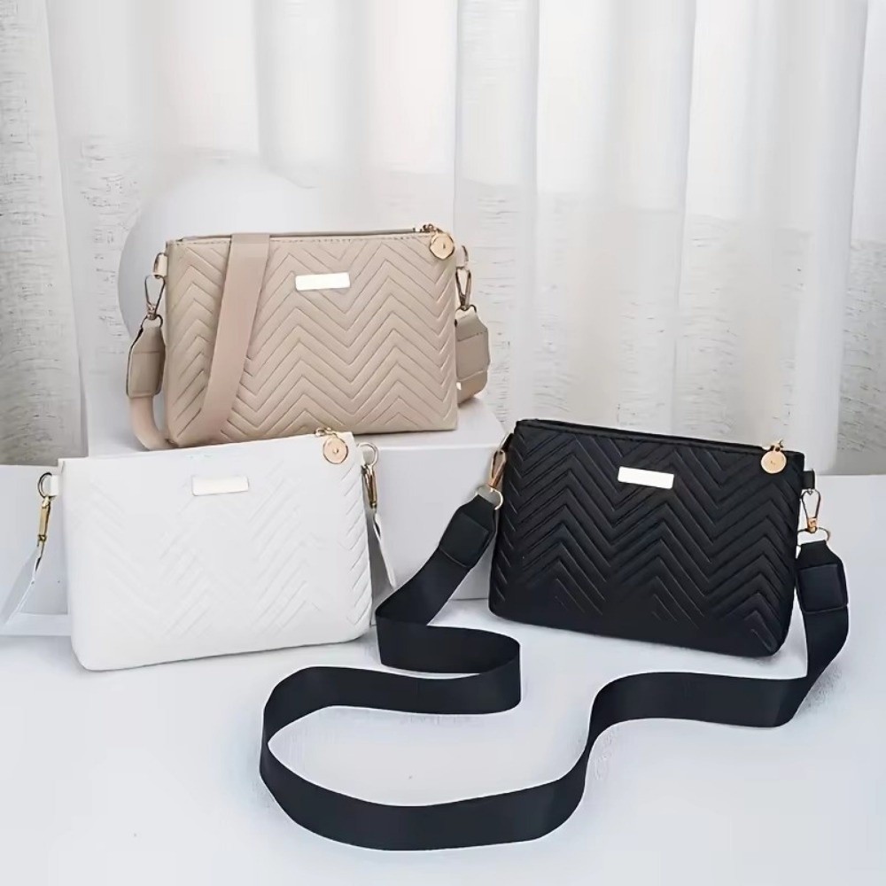 Women Bags Sale - حقيبة كروس بسلسلة مبطنة بسيطة من