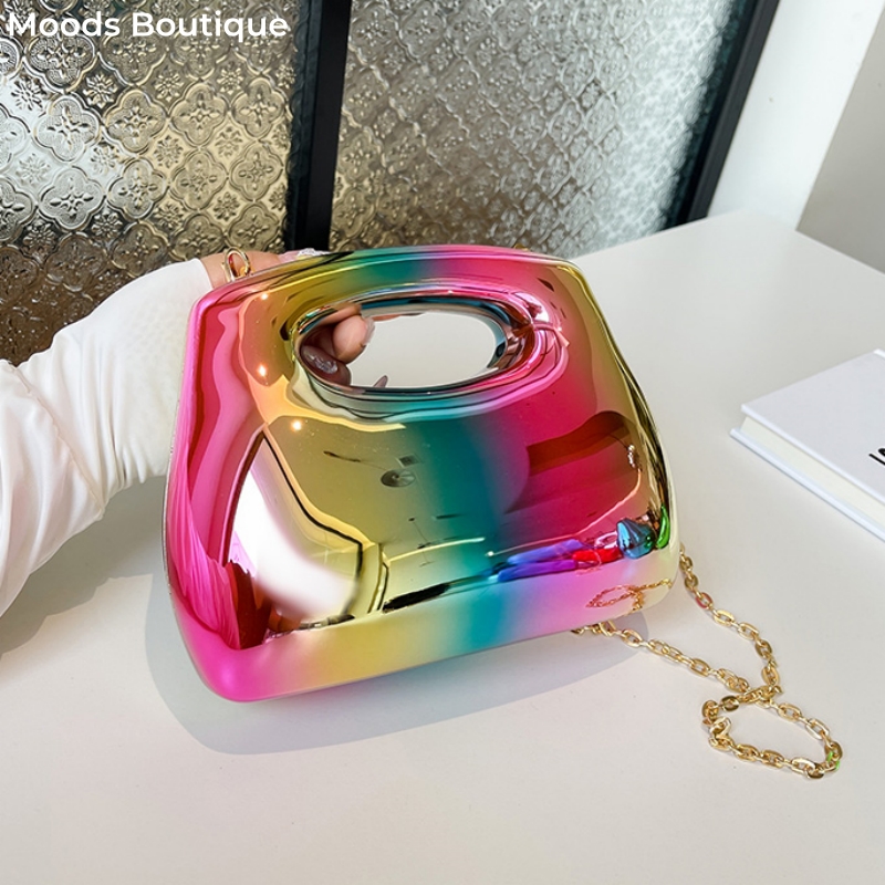 Women Bags Offers - أمزجة-حقيبة كتف بسلسلة أكريليك للنساء ،