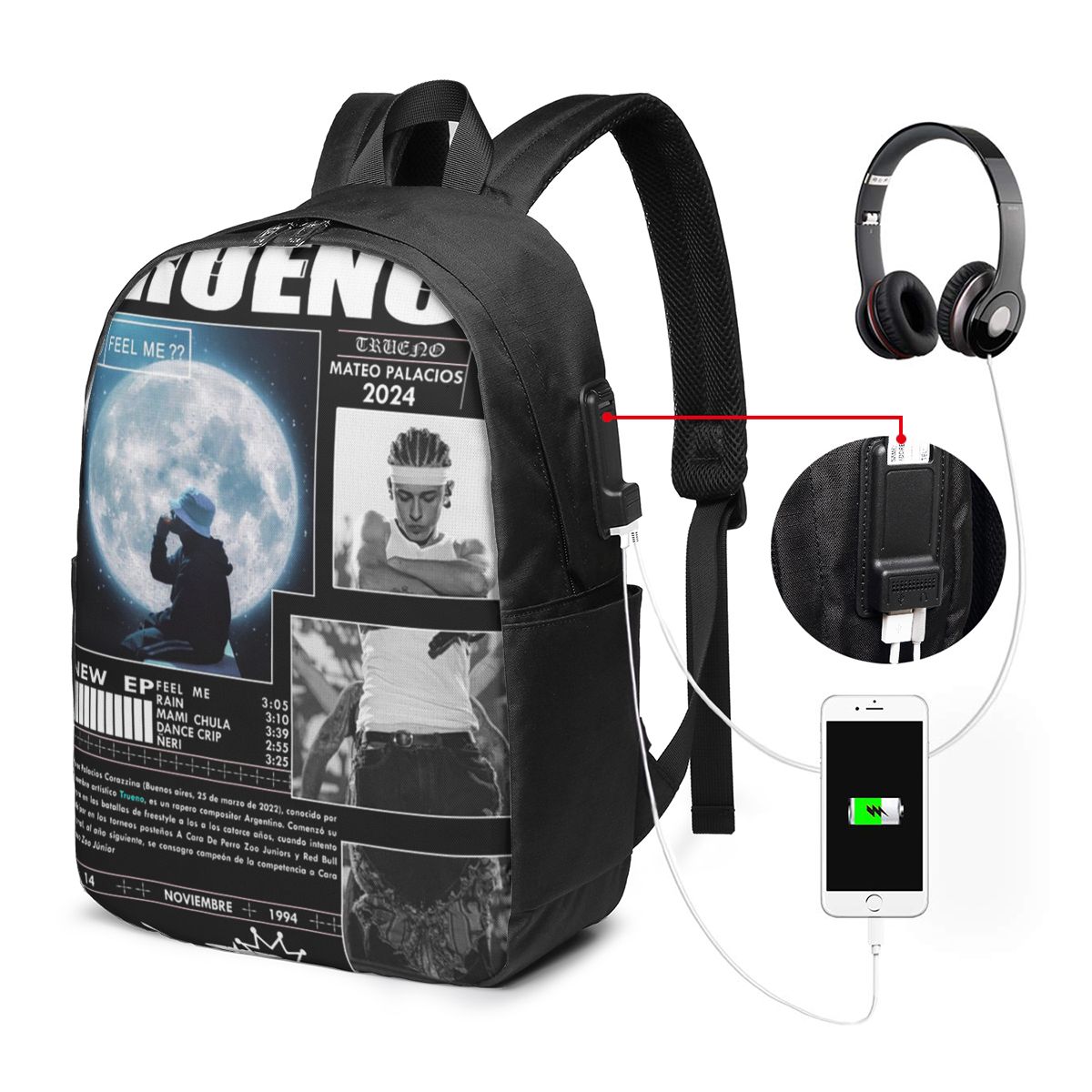 Womens Backpack - حقيبة ظهر مضحكة من تروينو هيب