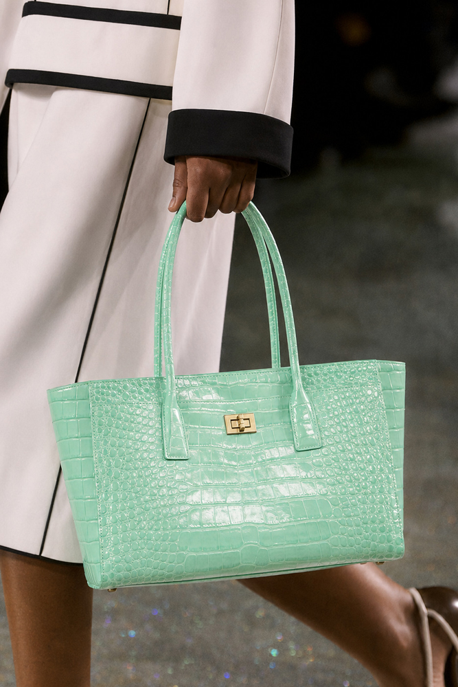 Women Bags For Work - حقيبة يد SHELKSBAG لامعة بنقشة جلد