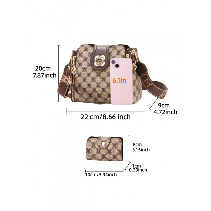 حقيبة كتف مطبوعة بتصميم عتيق،  - مراجعة Women Bags For Work وسعره