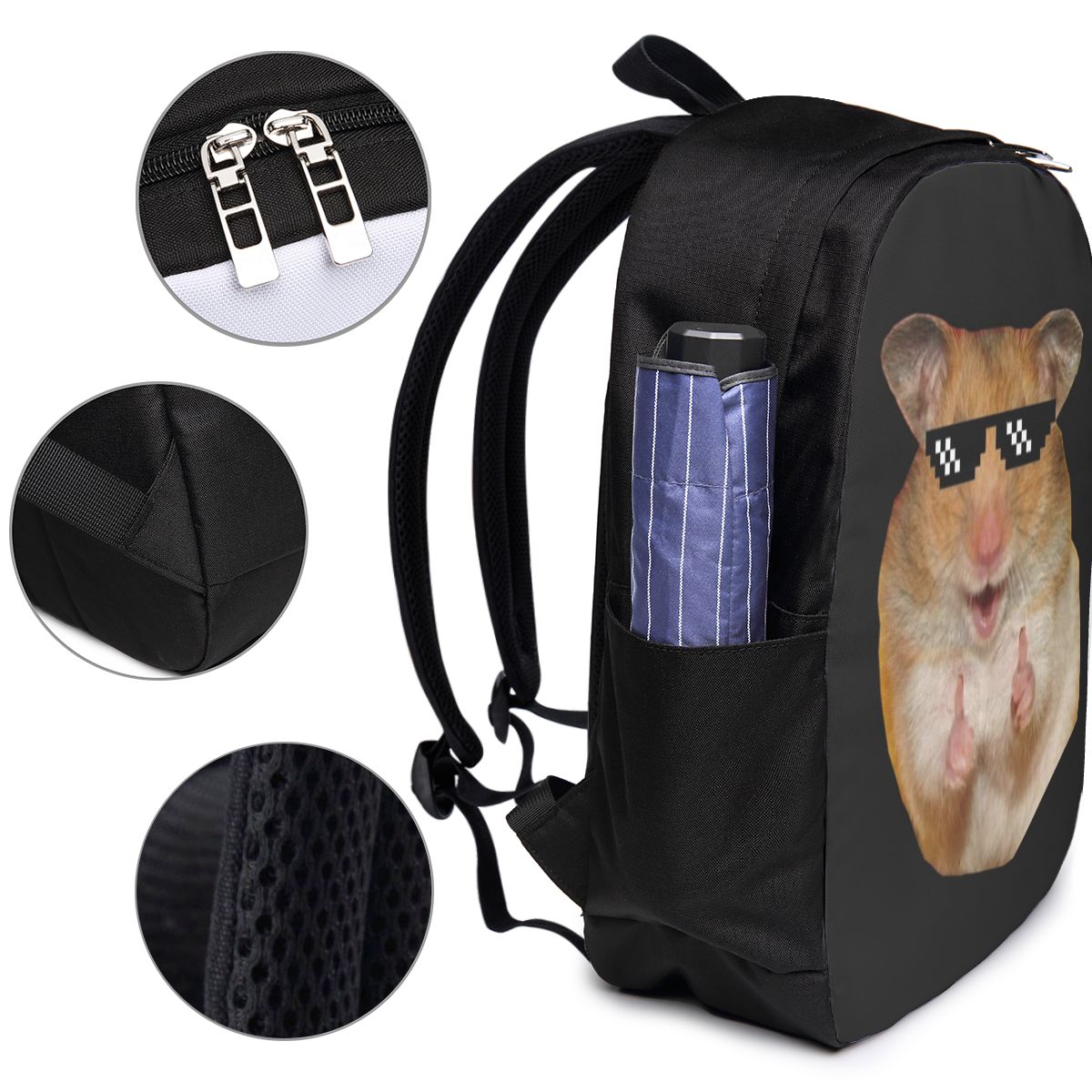 حقيبة ظهر مضحكة على شكل هامستر - مراجعة Womens Backpack وسعره