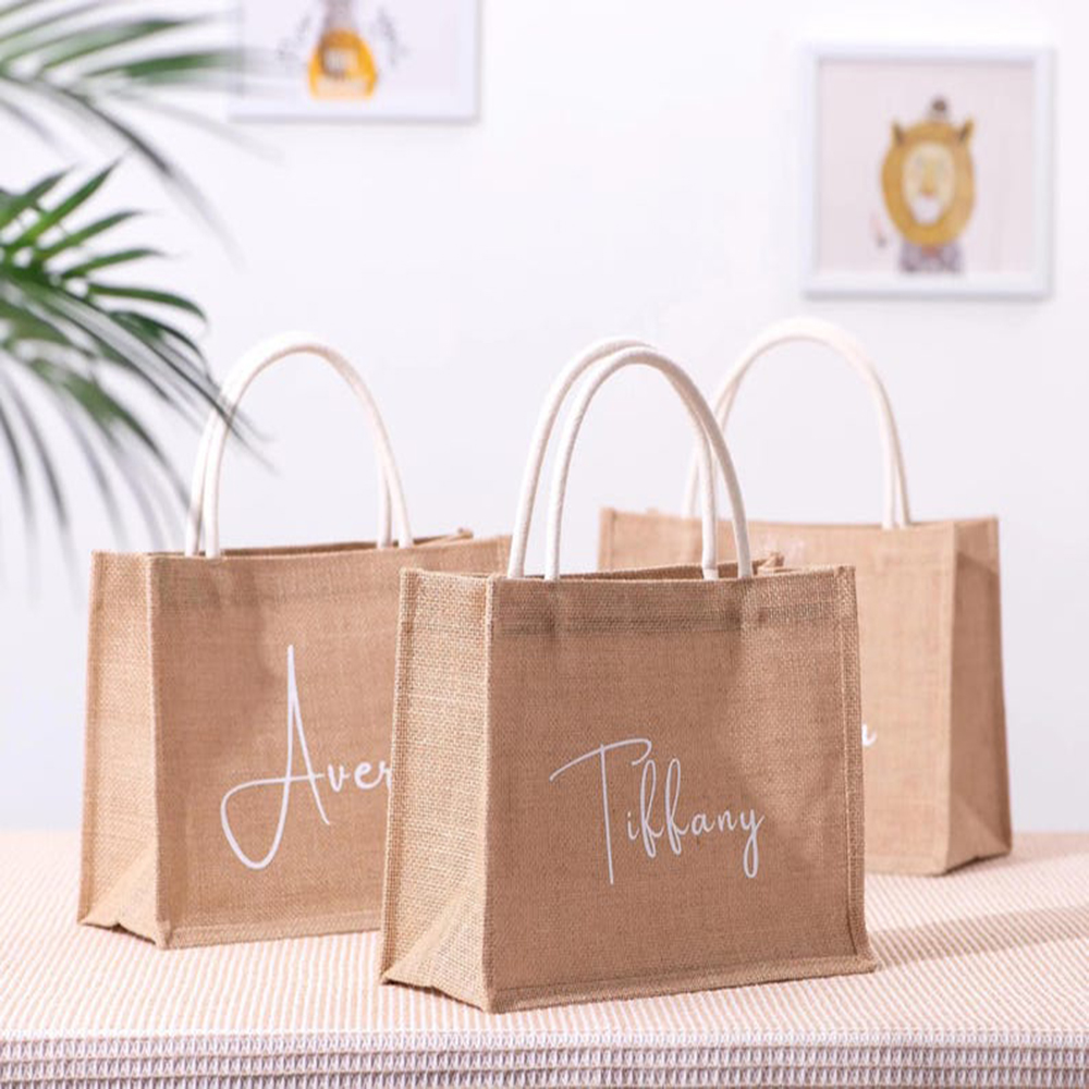 حقيبة شاطئ مخصصة بالاسم، حقائب - مراجعة Women Bags Jute وسعره
