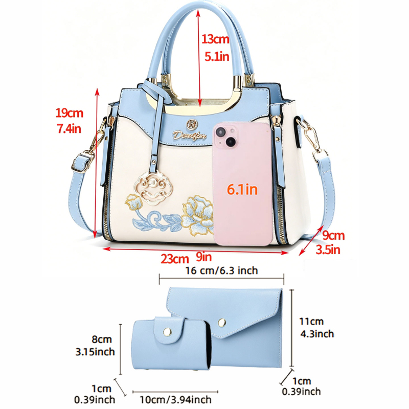 مجموعة من 3 حقائب يد مطرزة عال - مراجعة Women Bags For Work وسعره