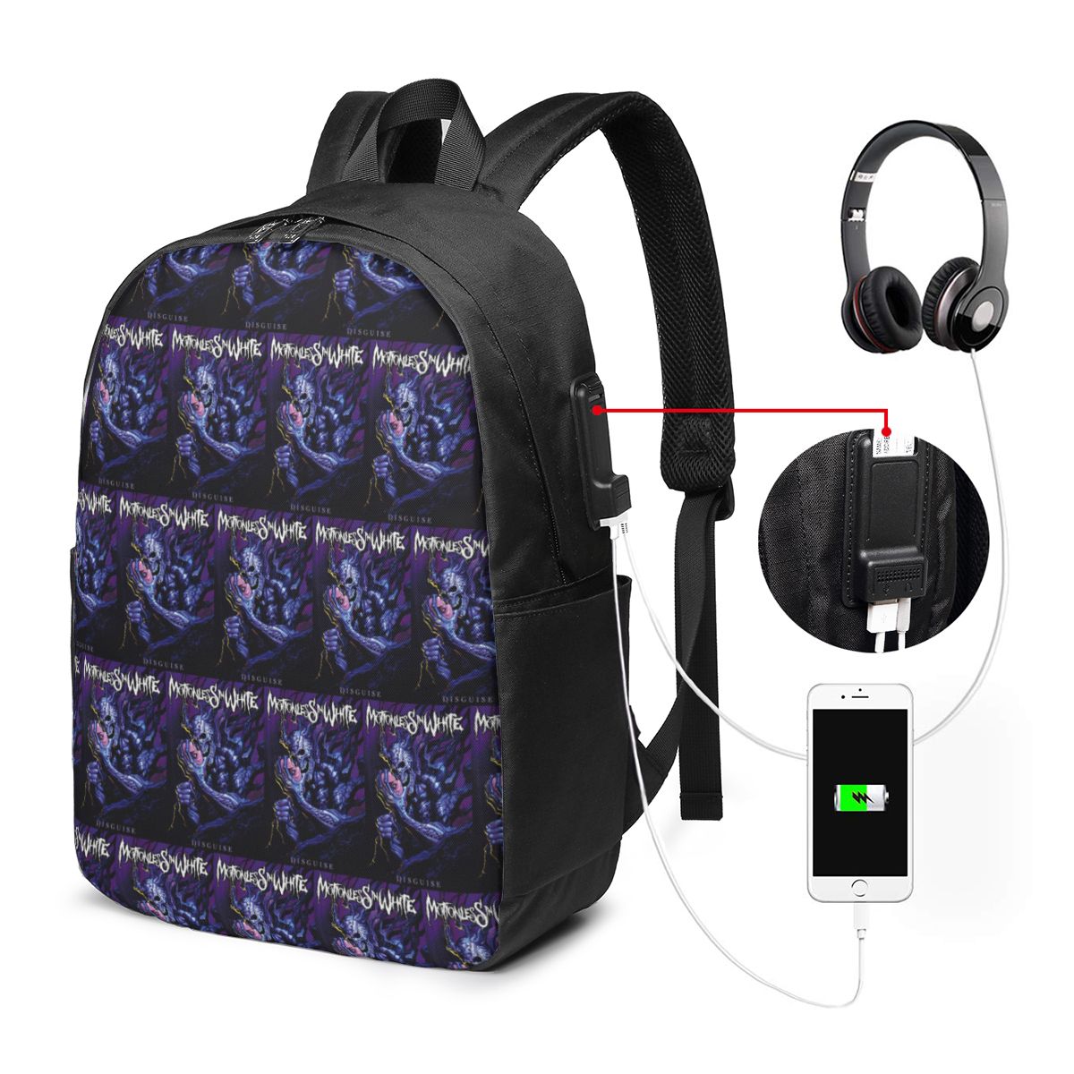 حقيبة ظهر بيضاء من Motionless  - مراجعة Womens Backpack وسعره