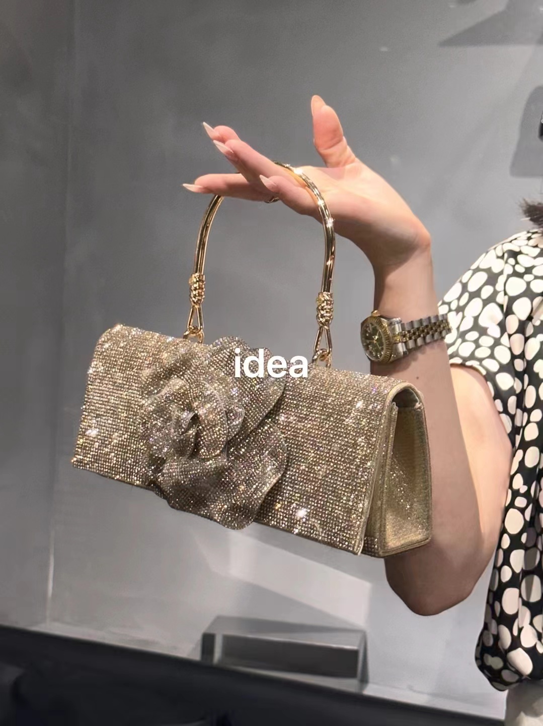 بريق الماس الأزهار حقيبة مربعة - مراجعة Women Bags Offers وسعره