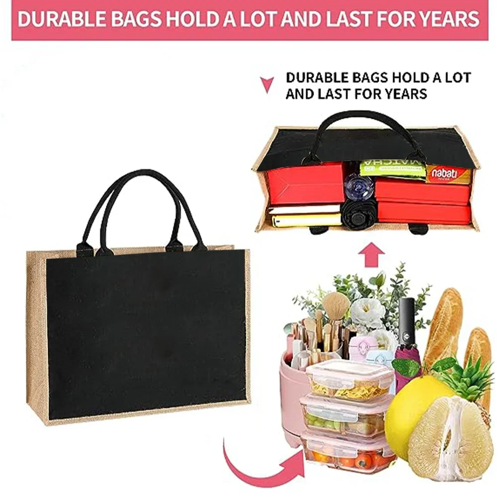 حقيبة تسوق من الكتان بنمط السا - مراجعة Women Bags Jute وسعره