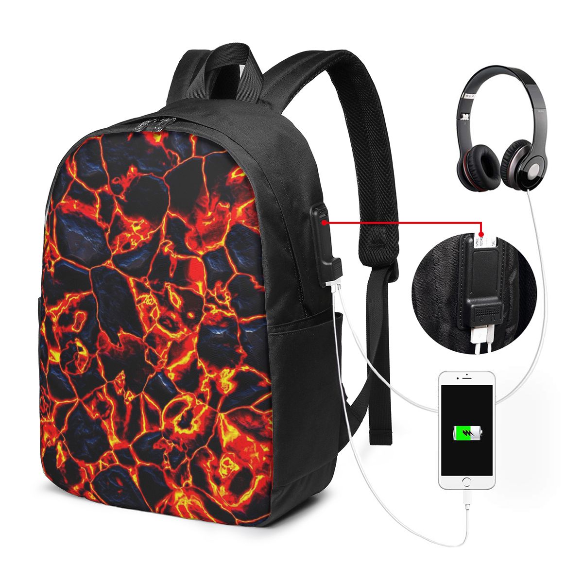 حقيبة ظهر بتصميم بركان الماغما - مراجعة Womens Backpack وسعره