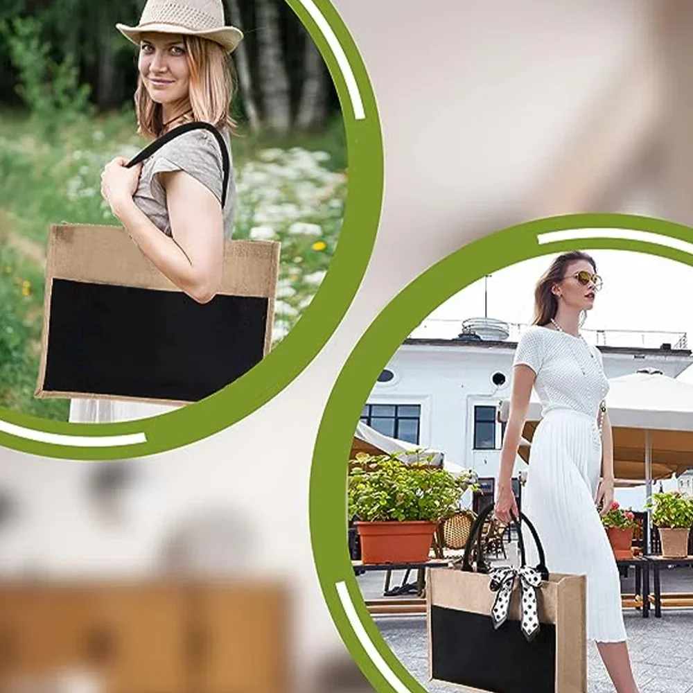 حمل حقيبة قابلة لإعادة الاستخد - مراجعة Women Bags Jute وسعره