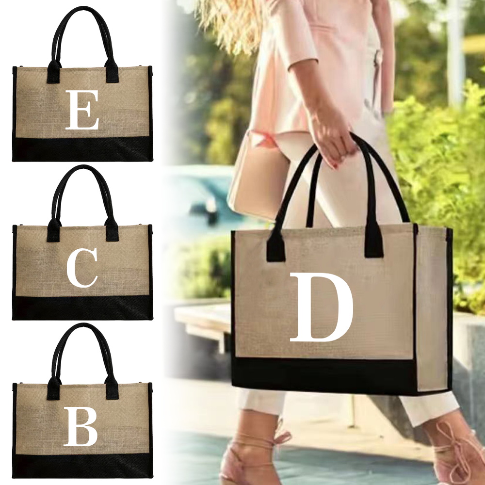 حقيبة يد كبيرة السعة من الجوت  - مراجعة Women Bags Jute وسعره