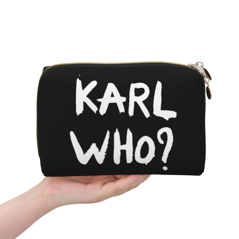 حقيبة مكياج جلدية مطبوعة من كا - مراجعة Women'S Karl Bags وسعره