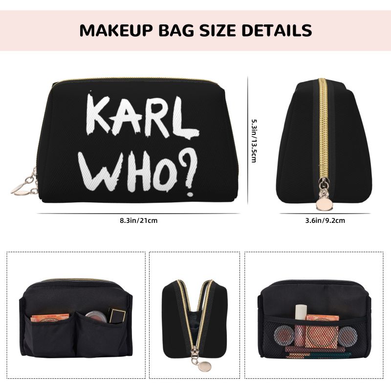 حقيبة مكياج جلدية مطبوعة من كا - مراجعة Women'S Karl Bags وسعره