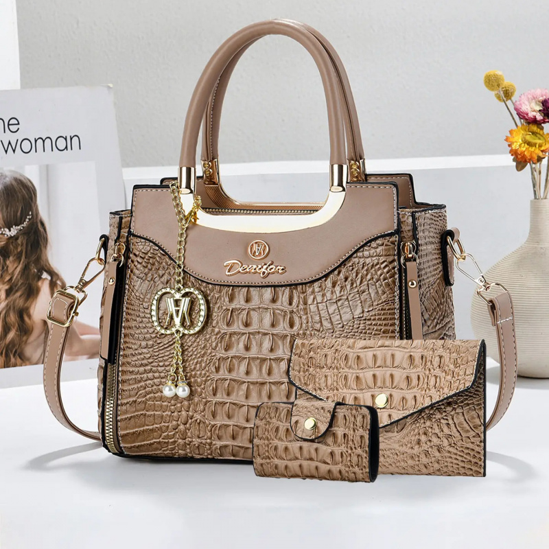 مجموعة حقائب يد نسائية بنقشة ا - مراجعة Women Bags Leather وسعره