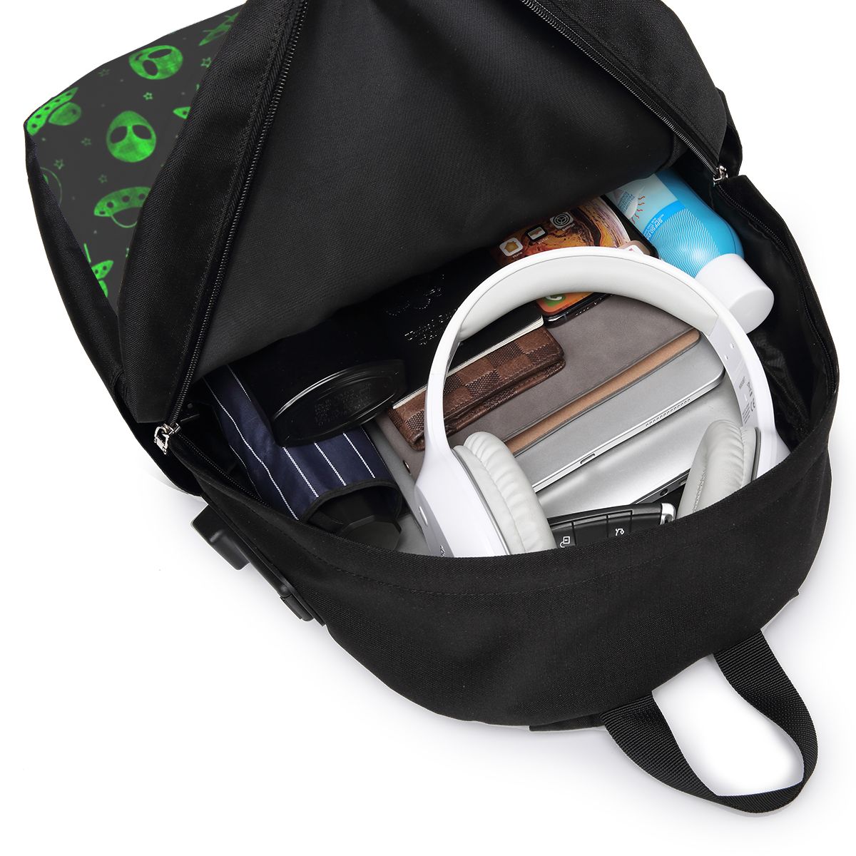 حقيبة ظهر بنمط الكائنات الفضائ - مراجعة Womens Backpack وسعره