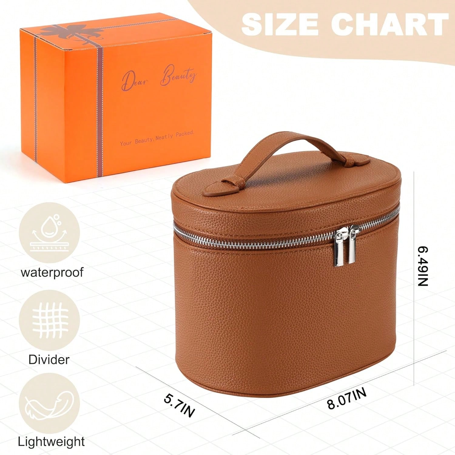 حقيبة مكياج للسفر مع فاصل قابل - مراجعة Women Vanity Bags وسعره
