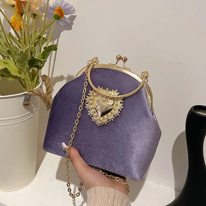 سلاسل المخملية الإطار القلب عش - مراجعة Women Bags Sale وسعره