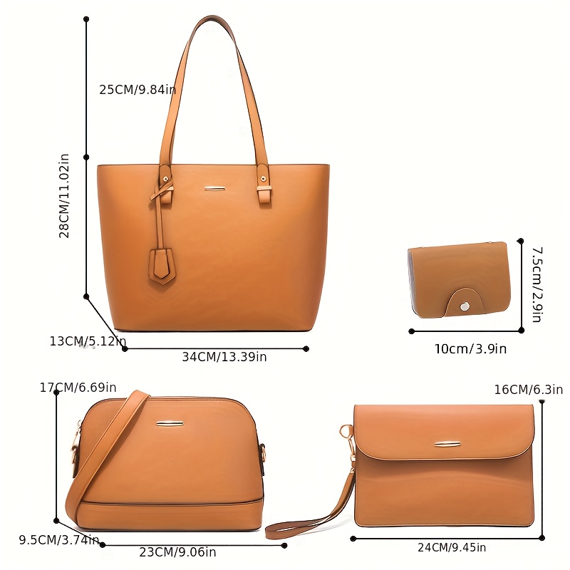 4 قطع أزياء المرأة حقيبة مجموع - مراجعة Women Bags Leather وسعره