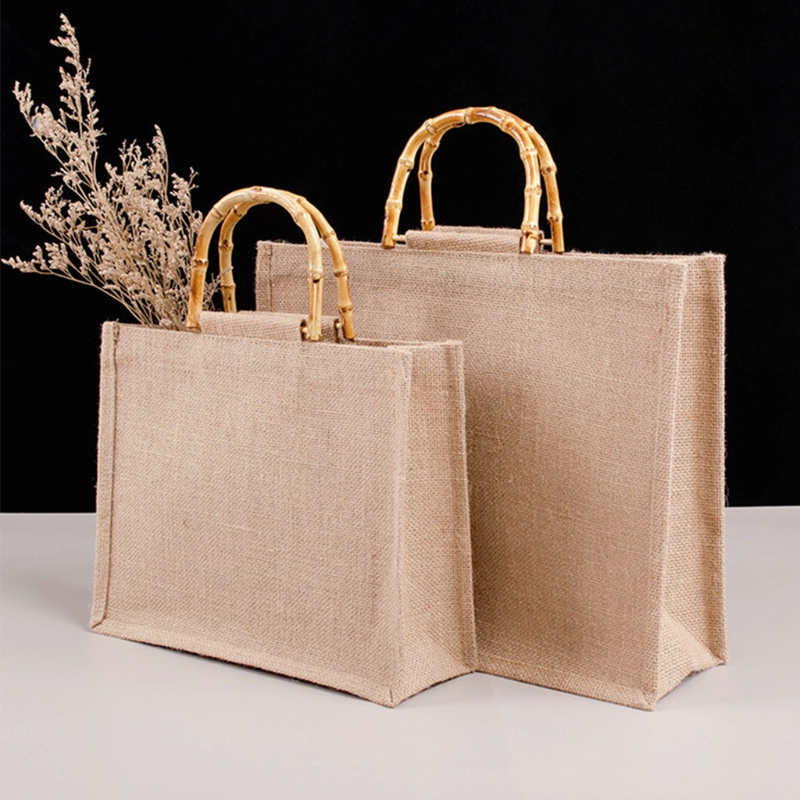المحمولة الخيش حقيبة التسوق جو - مراجعة Women Bags Jute وسعره