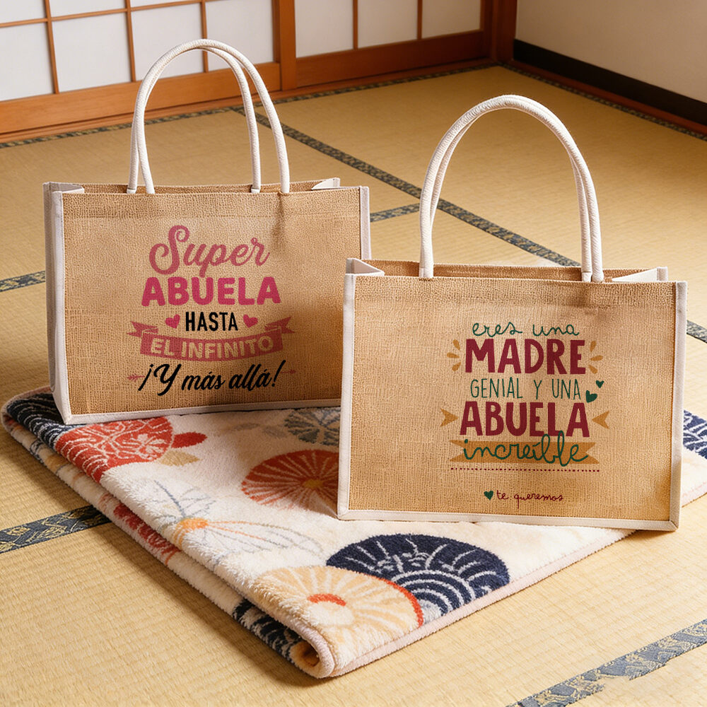 حقيبة يد نسائية مطبوعة بعبارة  - مراجعة Women Bags Jute وسعره